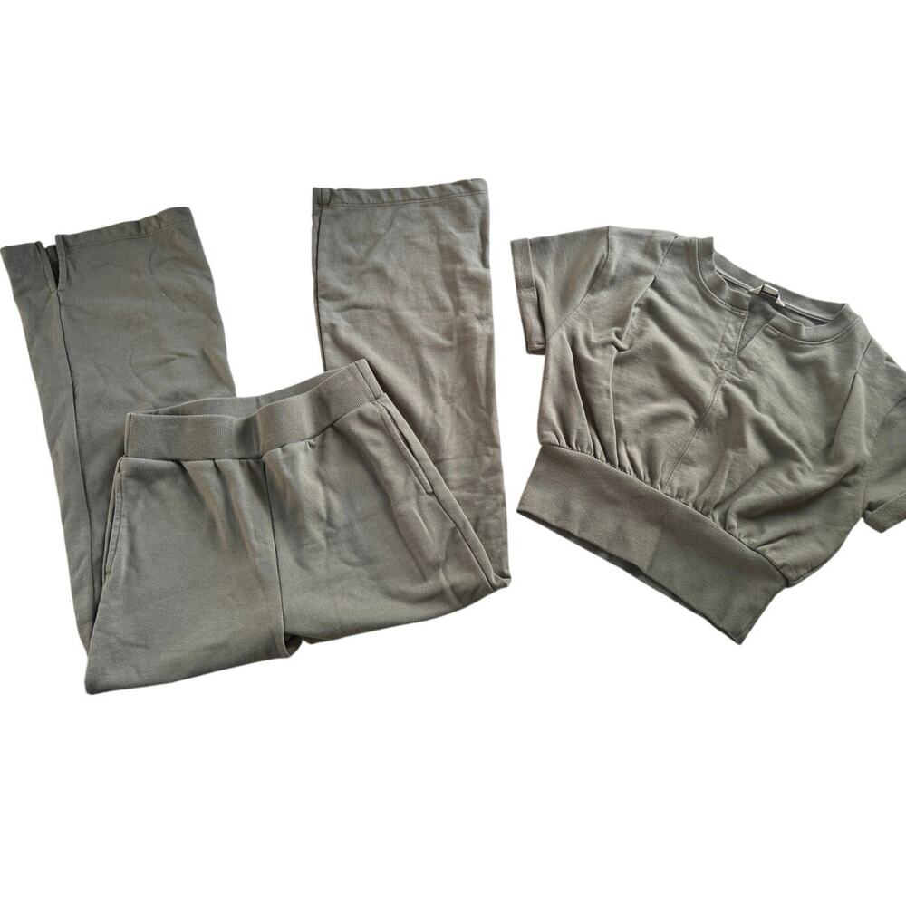 HABITUAL Girl 2-Piece Cozy Lounge Set - Olive Green (Size 12)